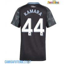 Camisa de time de futebol Aston Villa Boubacar Kamara #44 Replicas 2º Equipamento Feminina 2025-26 Manga Curta